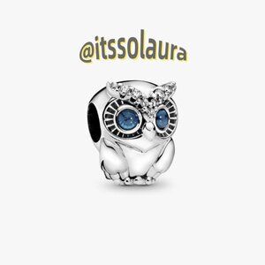 Pandora Sparkling Owl Charm